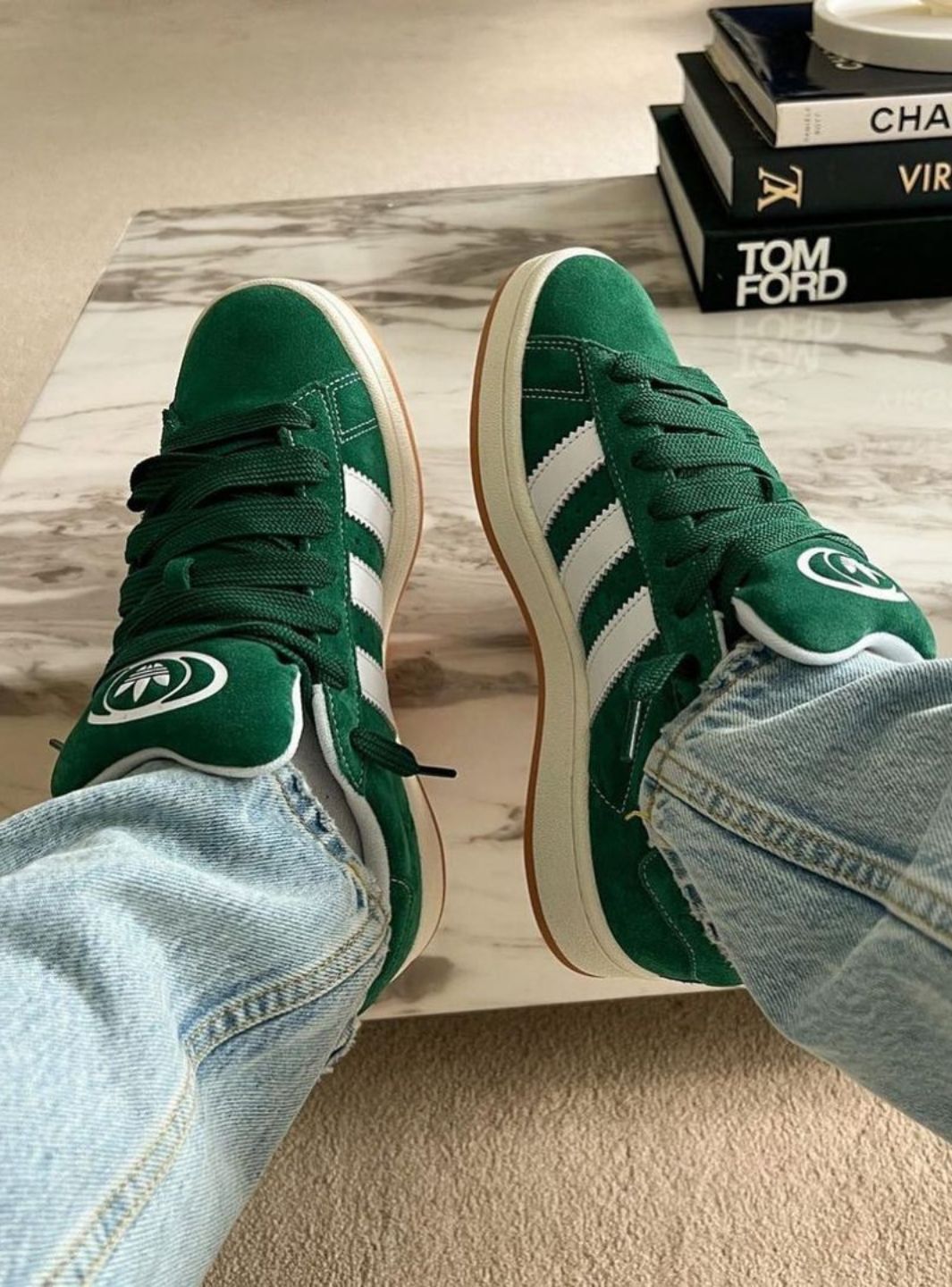 Adidas Campus 00s Dark Green Cloud White